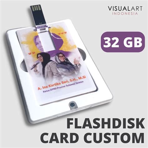 Jual Flashdisk Card Custom Flashdisk Kartu 32gb Custom Box Shopee