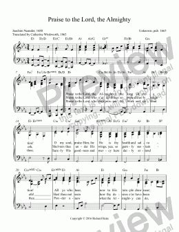 Hymn Piano Accompaniment Praise To The Lord The Almighty Buy Pdf