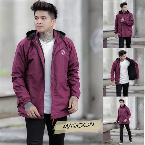 Jual Jaket Parka Simple Marun Jaket Parka Outdoor Jaket Gunung