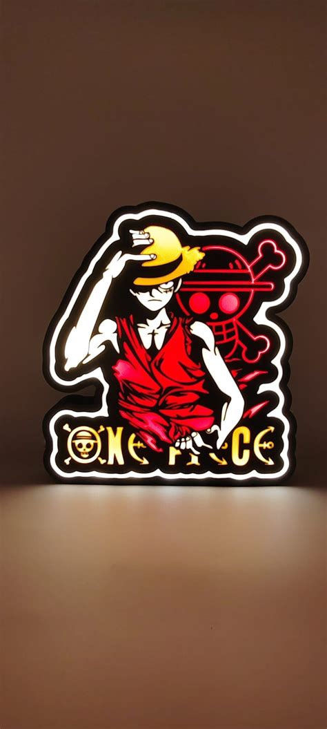 One Piece Luffy Led Box Lamp Etsy