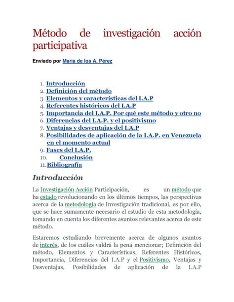 Investigación Acción Participativa Características Ventajas Y Ejemplos