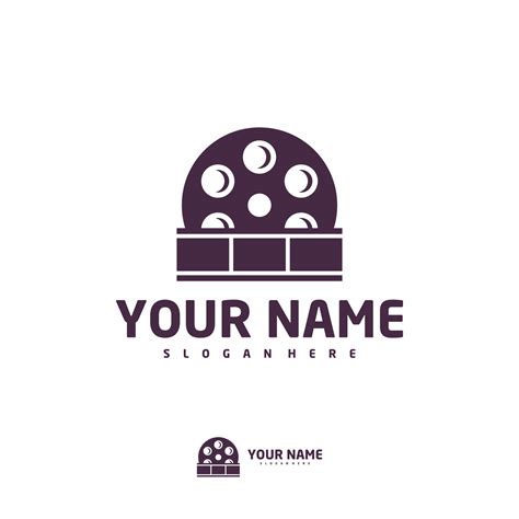 Cinema logo vector template, Creative Film Strip Cinema logo design ...