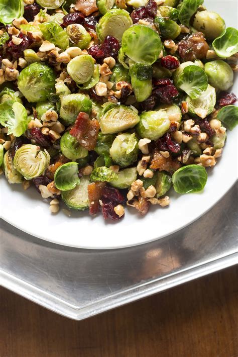 Our Ohio Recipe Warm Brussels Sprout Salad With Hazelnuts And Cranberries