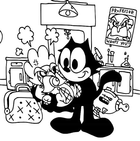 Felix The Cat Coloring Page Coloring Pages