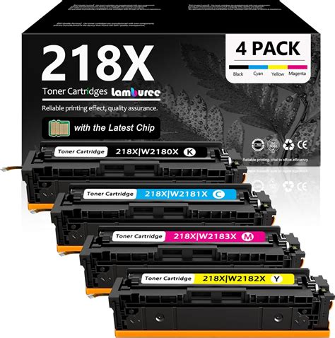 Amazon Lamburee 218X Toner Cartridges 4 Pack With Chip