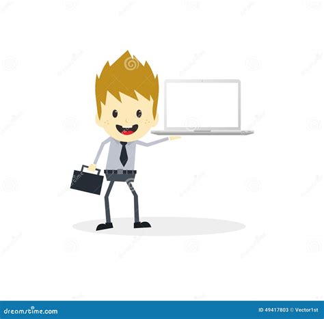 Business Presentation Cartoon Character Stock Vector - Illustration of ...