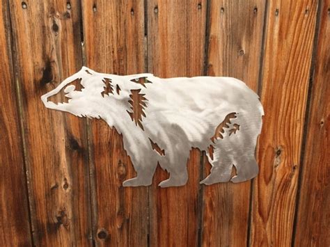 Bear Wall Art Metal Bear Wall Art Metal Wall Art Hand