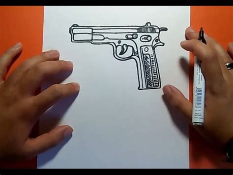 Como Dibujar Una Pistola Paso A Paso How To Draw A Gun Youtube