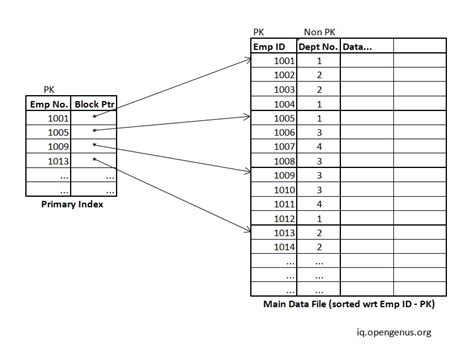 Primary Indexing In Dbms