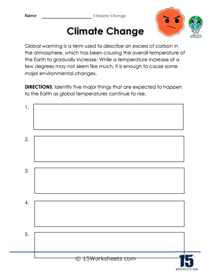 Climate Change Worksheets 15