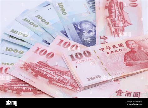 Taiwan Dollar Banknotes Background Stock Photo Alamy