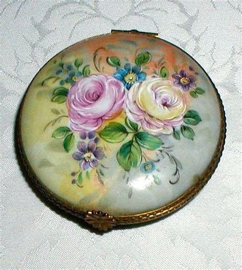 Hand Painted Yellow Floral Limoges Pillbox S From France Etsy