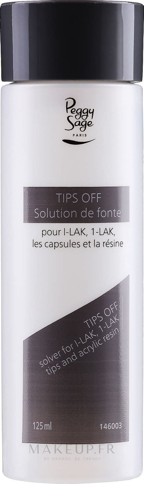 Peggy Sage Tips Off Dissolvant Pour Capsules Et R Sine Makeup Fr