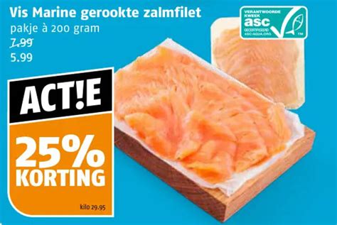 Vis Marine Gerookte Zalmfilet Pakje Gram Aanbieding Bij Poiesz