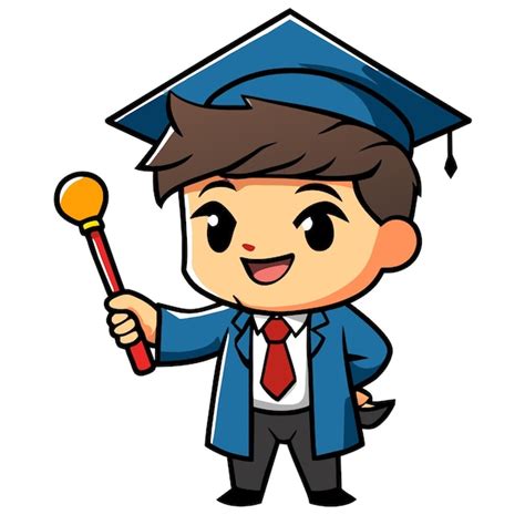 Premium Vector Celebrate The Milestone Cute Man Graduation Vector