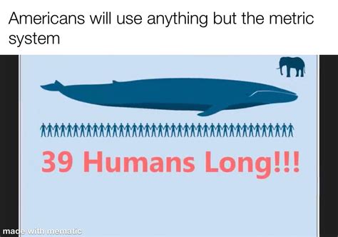 Whale Americans Will Use Anything Except The Metric System Know