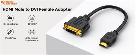 Amazon Cablecreation Hdmi Male To Dvi Female Ft Pack Bi