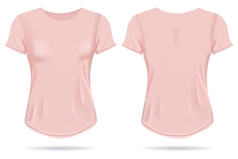 Premium Vector Realistic Isolated Female T Shirt Pink