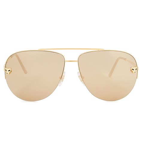 Cartier Panthère De Cartier Ct0065s 002 Gold Sunglasses Crepslocker