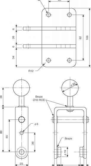 Bushed Bearing Bracket Engineering Drawing Joshua Nava Arts