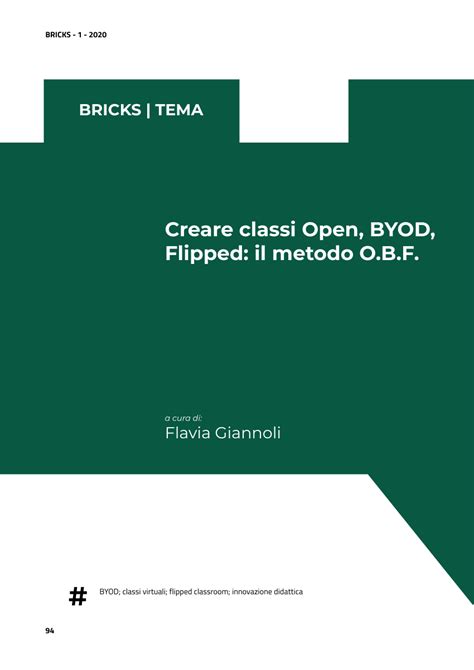 Pdf Creare Classi Open Byod Flipped Il Metodo Obf