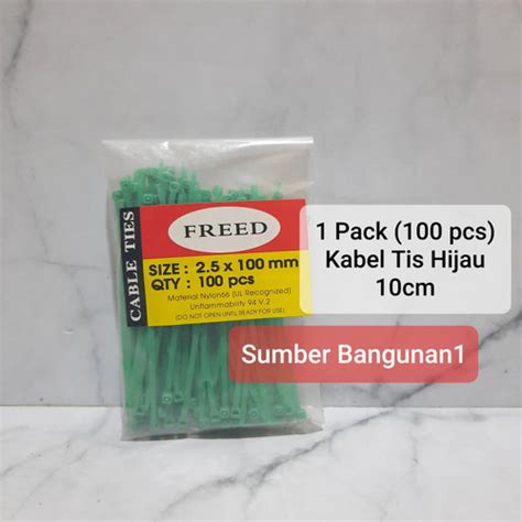 Jual Kabel Tis 10cm Hijau Tali Robot Cable Tie 10 Cm Warna Segel