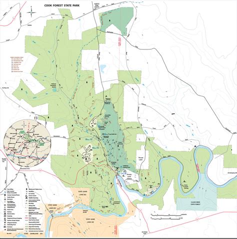 Cook Forest State Park Map - Alecia Lorianna