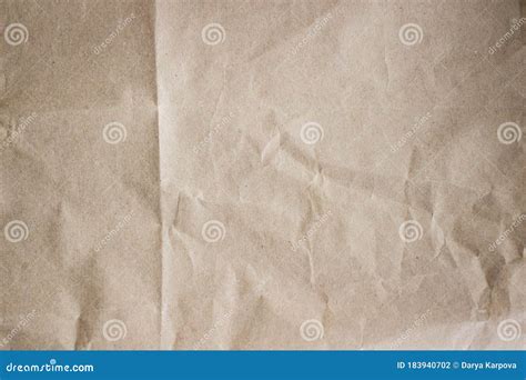 Crumpled Kraft Paper Texture Background Royalty Free Stock Image