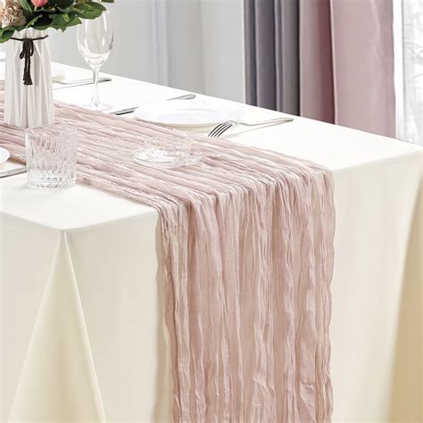 Dololoo Pack Party Cheesecloth Table Runner Ft Dusty Pink Fabric