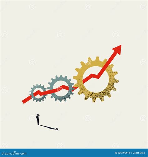 Business Optimization, Process Automation Vector Concept. Symbol of Growth, Success, Saving