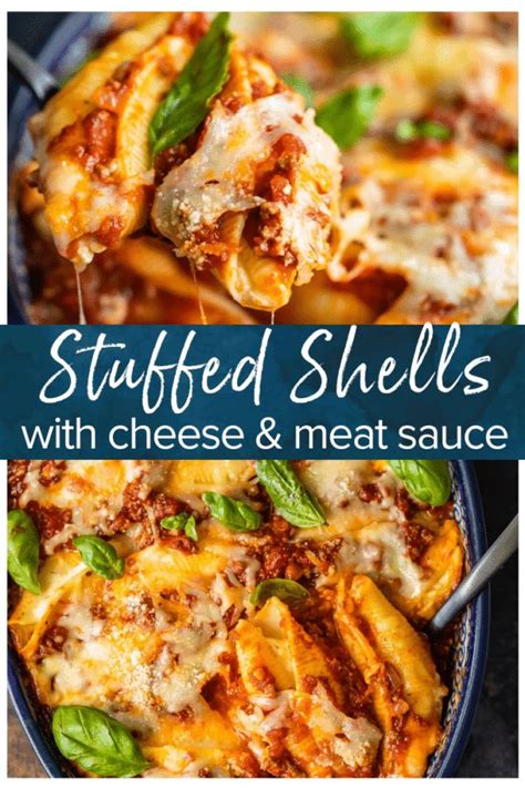 Stuffed Shells With Meat Stuffed Shells Recipe Easy Stuffed Shells