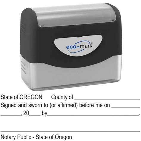 Oregon Jurat Stamp