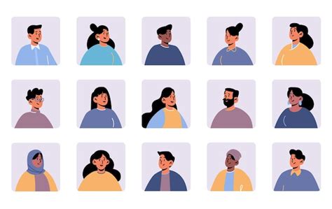 Diverse People Avatars: Vector Templates for Free Download - HD Stock Images