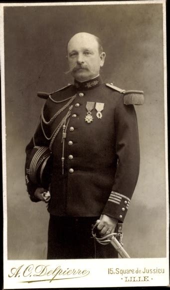 Cdv Franz Sischer Soldat Dritte Republik Uniform Standportrait