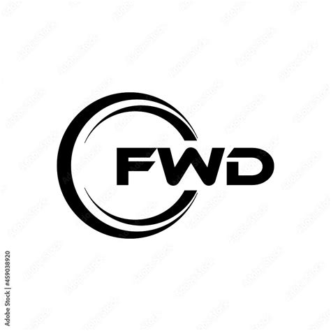 fwd letter logo design  white background  illustrator vector