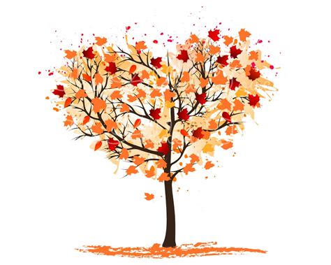 Fall Heart Tree PNG, Fall Tree Image, Fall Leaves Download, Fall is My Favorite Color, Autumn ...