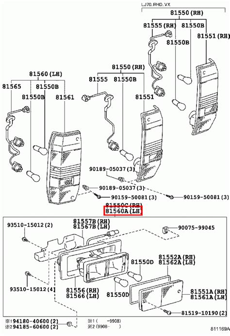 Genuine Landcruiser Series Pzj Kzj Hzj Fzj Bj Rear Lh Bumper Tail