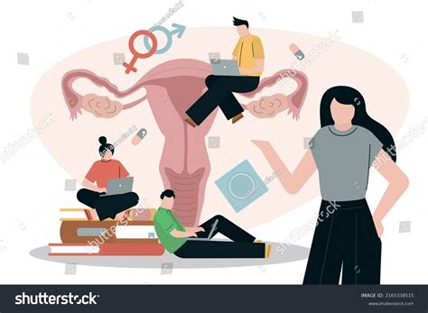 Sex Education Doctor Showing Structure Female Stock Vector Royalty Free Shutterstock