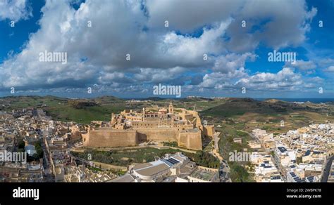 Victoria Malta 20 December 2023 Drone View Of The Cittadella