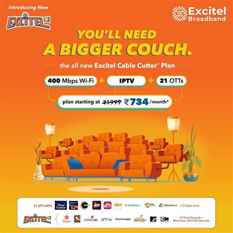 Excitel Introduces Excitel Tv Plan Starting At ₹734 Per Month Offers