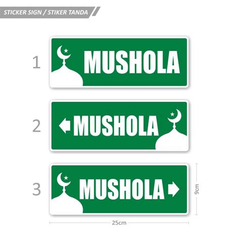 Jual Stiker Tanda Sign Himbauan Petunjuk Mushola Shopee Indonesia