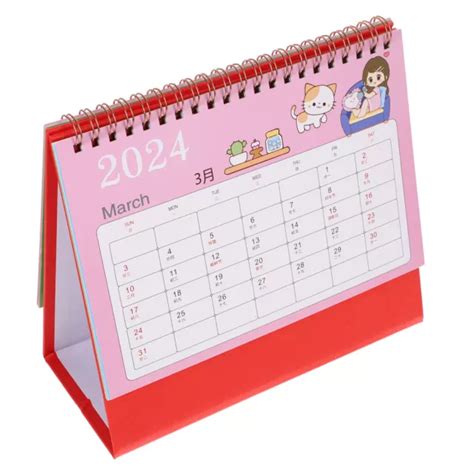 Year Of The Dragon Decor Chinese Monthly Calendar Cute Cartoon Mini