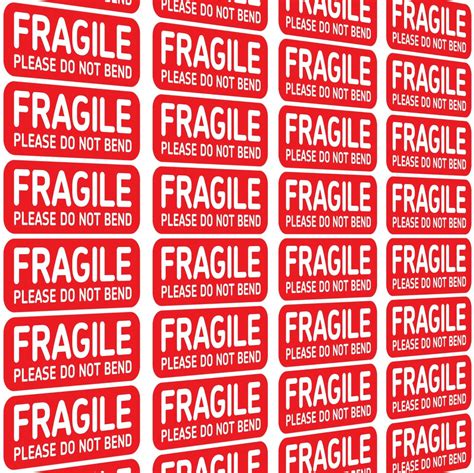 Fragile Labels Stickers Please Do Not Bend X 500 Sticky Self Adhesive 40mmx15mm Ebay