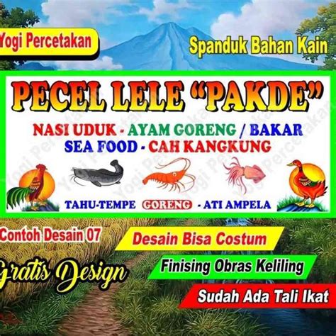 Jual Cetak Spanduk Bahan Kain Pecel Lele Di Seller Owl Store