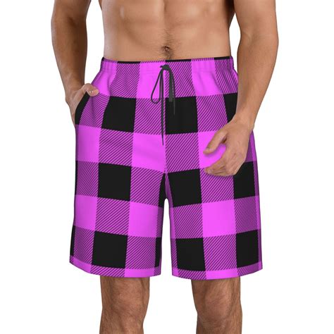 Disketp Mens Swim Trunks Hawaiian Breathable Surf Beach Swimsuits Mesh