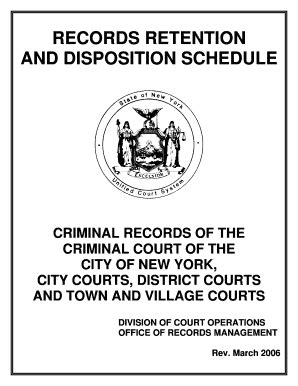 Fillable Online Courts State Ny Nys Records Retention And Disposition