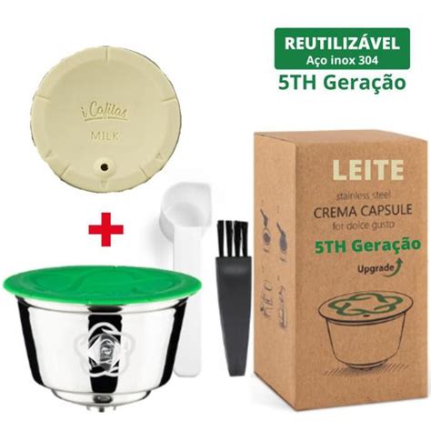 Kit Capsula Reutilizável Icafilas Dolce Gusto Café Leite Cápsula de