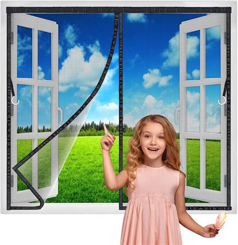 Magnetic Screen Window 115x110 Cm Mesh Screen Window With Enhanced