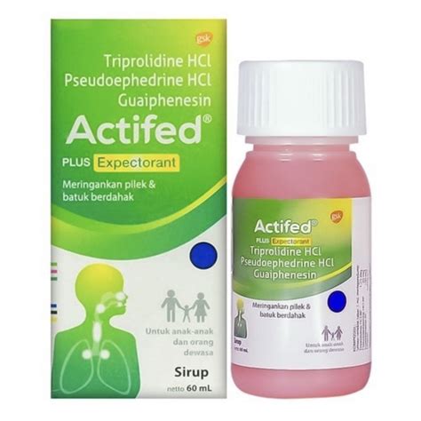 Jual Actifed Hijau Expectorant Sirup 60 Ml Obat Batuk Berdahak