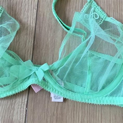 Mint Green Sheer Agent Provocateur Lingerie Set Depop